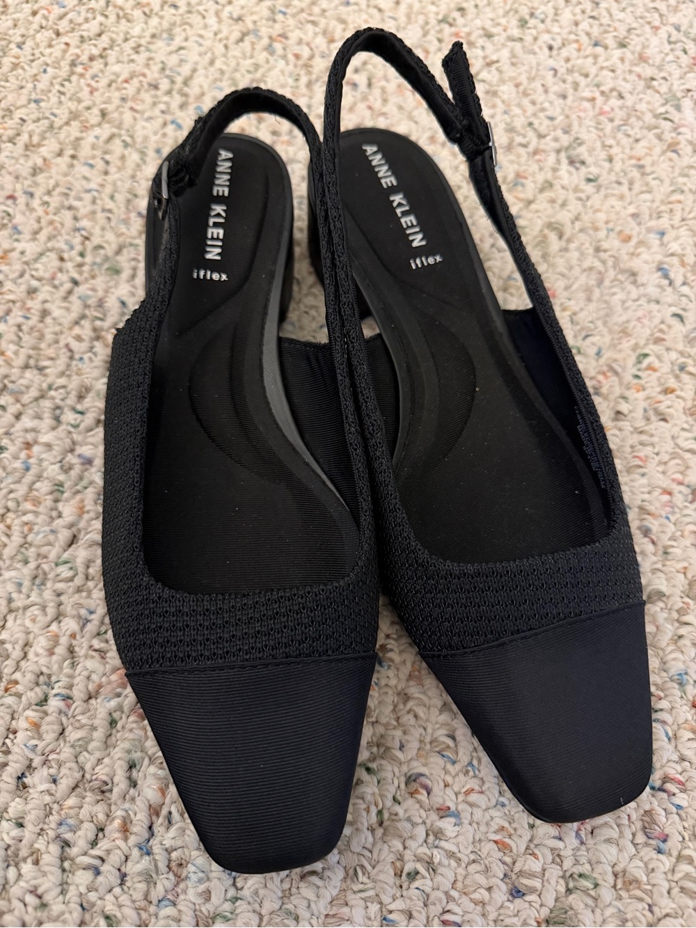 Anne Klein Black Slingbacks with iflex